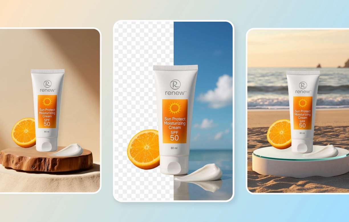 Edited product photo with a clean replacement background