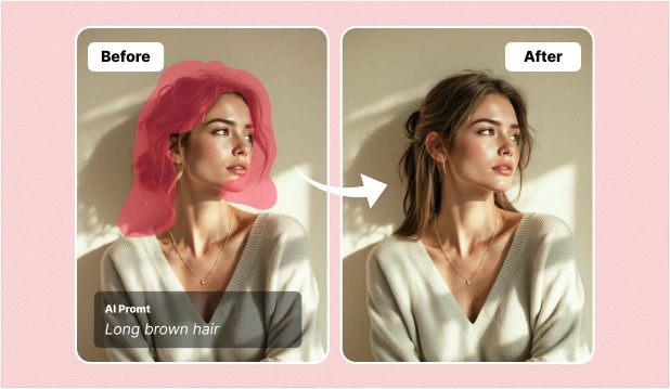 AI Fill result replacing a selected image area with realistic generated detail